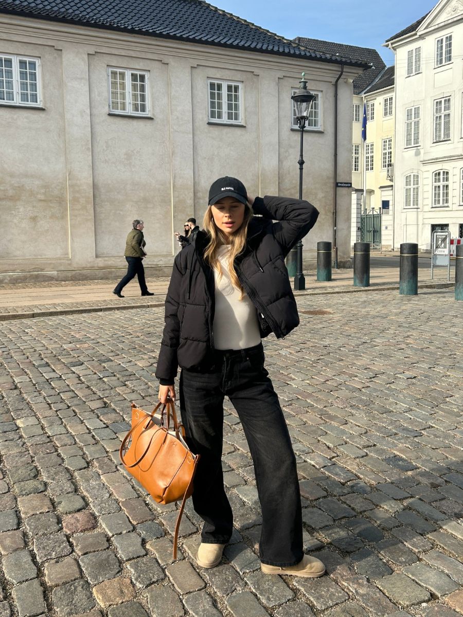 Aijo puffer jacket - Black