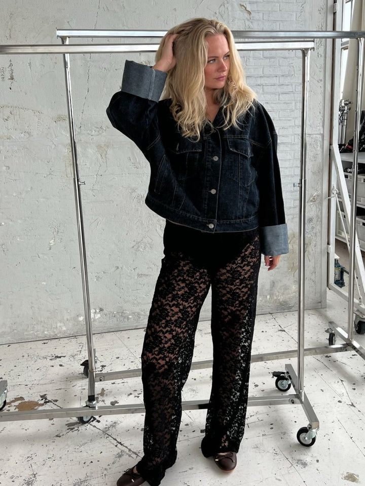 Alma lace pants - Black