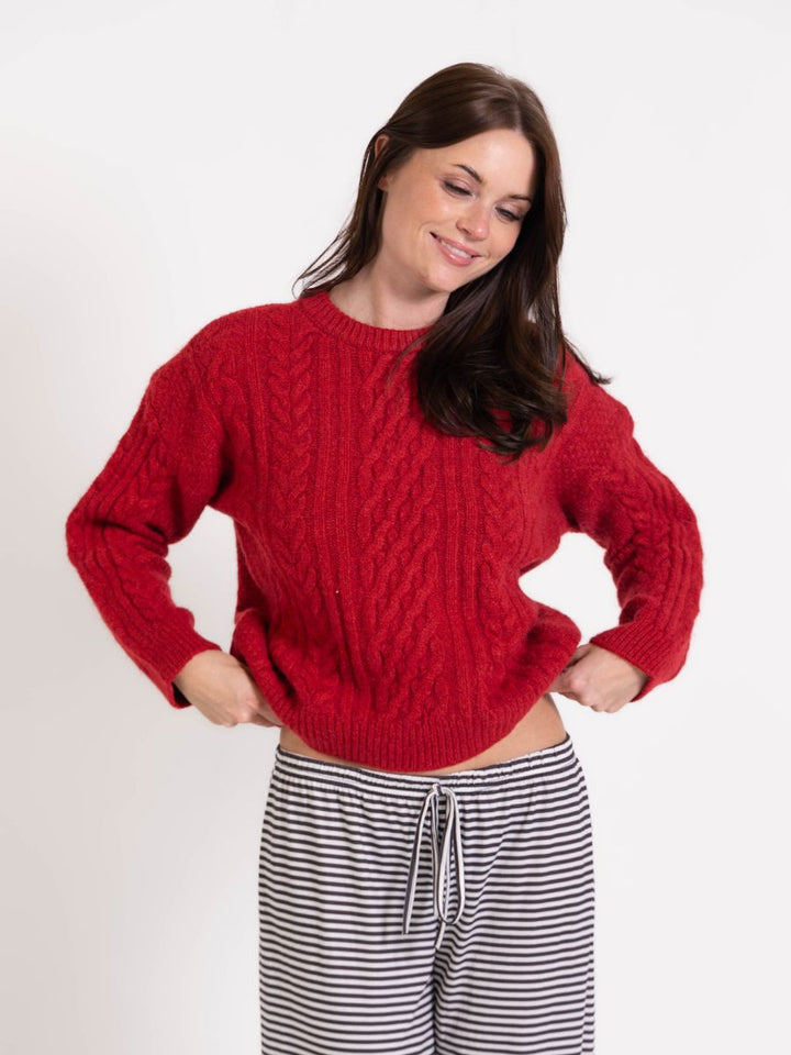 Astrid knit - Dark red