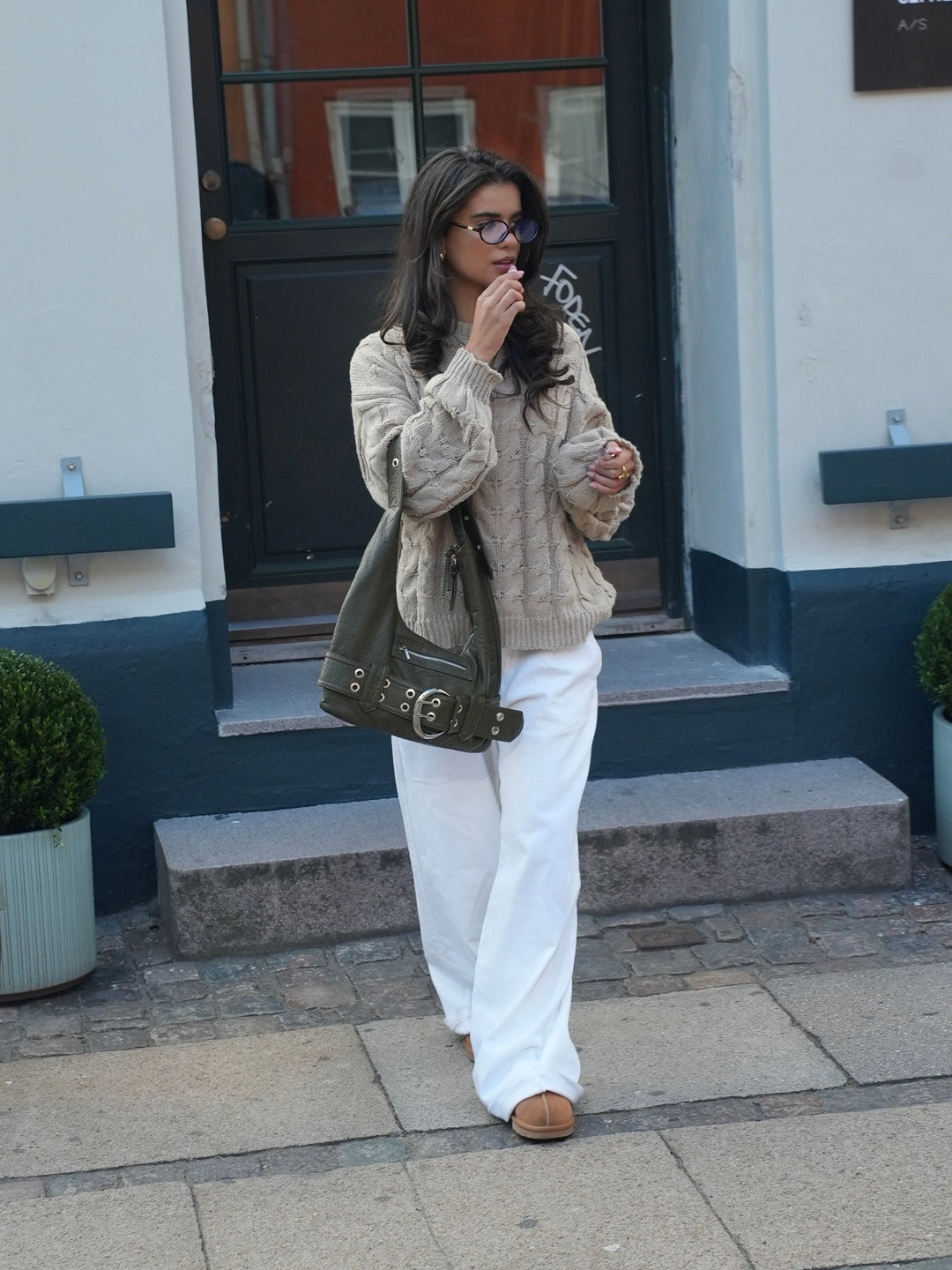 Ayla buckle shoulder bag - Green