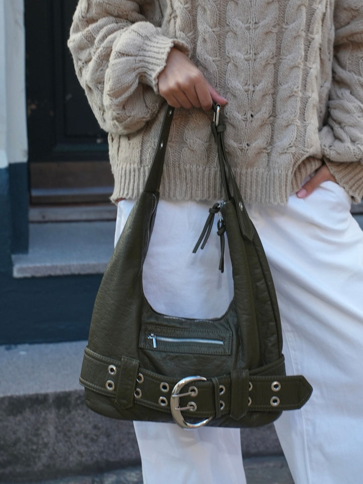 Ayla buckle shoulder bag - Green