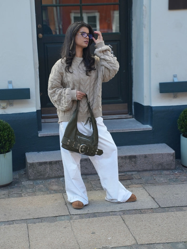 Ayla buckle shoulder bag - Green