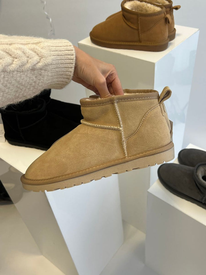 Teddy boots - Light beige