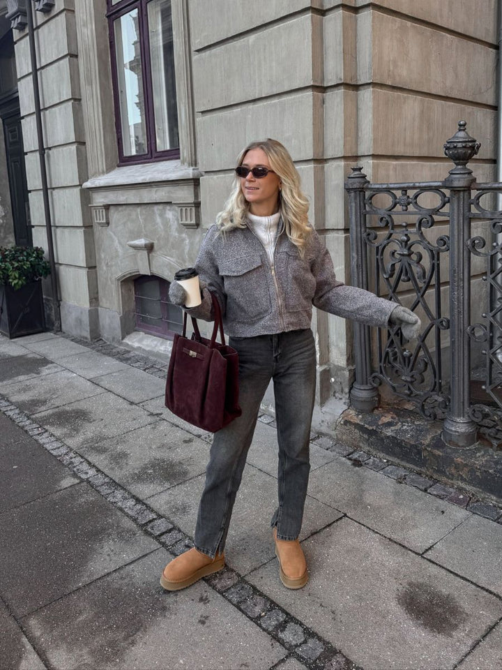 Teddy boots platform - Brown