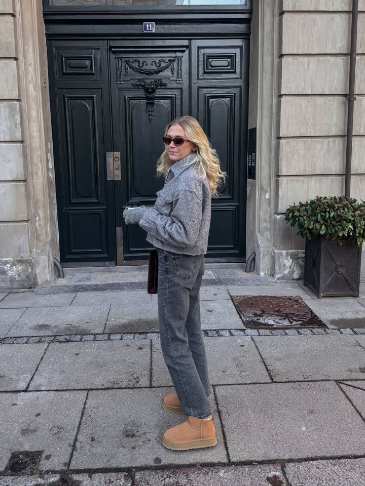 Teddy boots platform - Brown