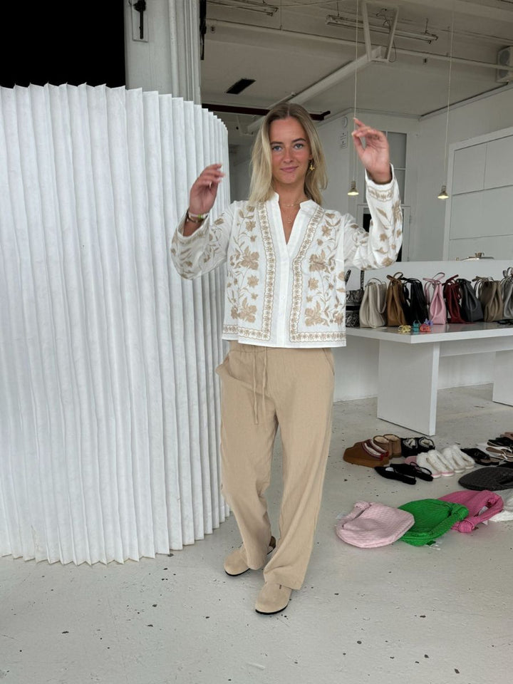 Charlotte linen pants - Beige