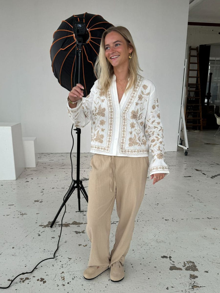 Charlotte linen pants - Beige