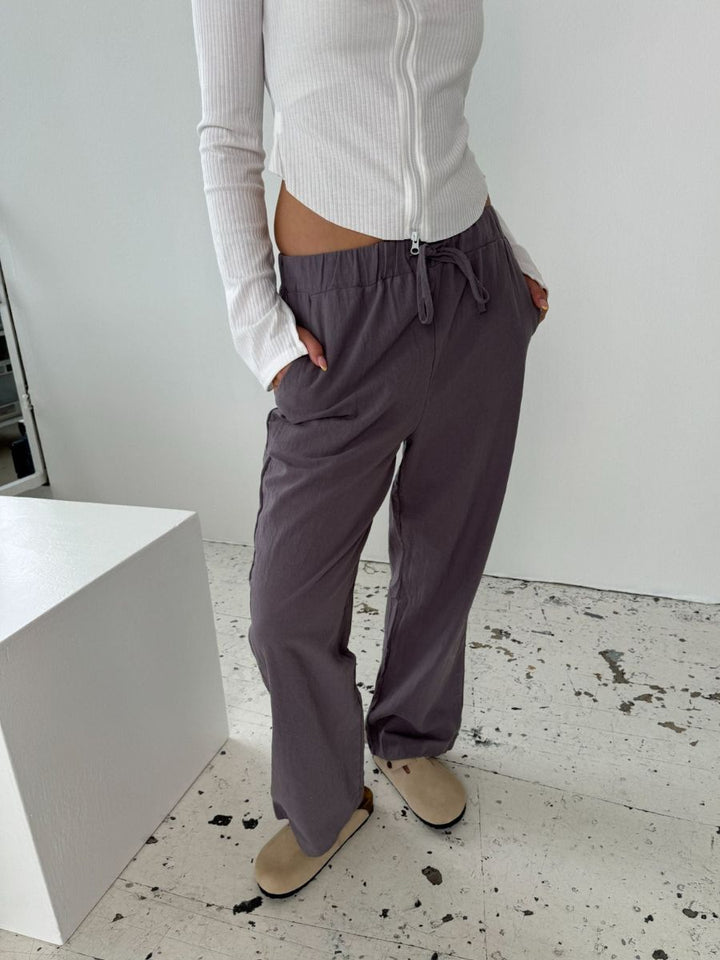 Charlotte linen pants - Grey