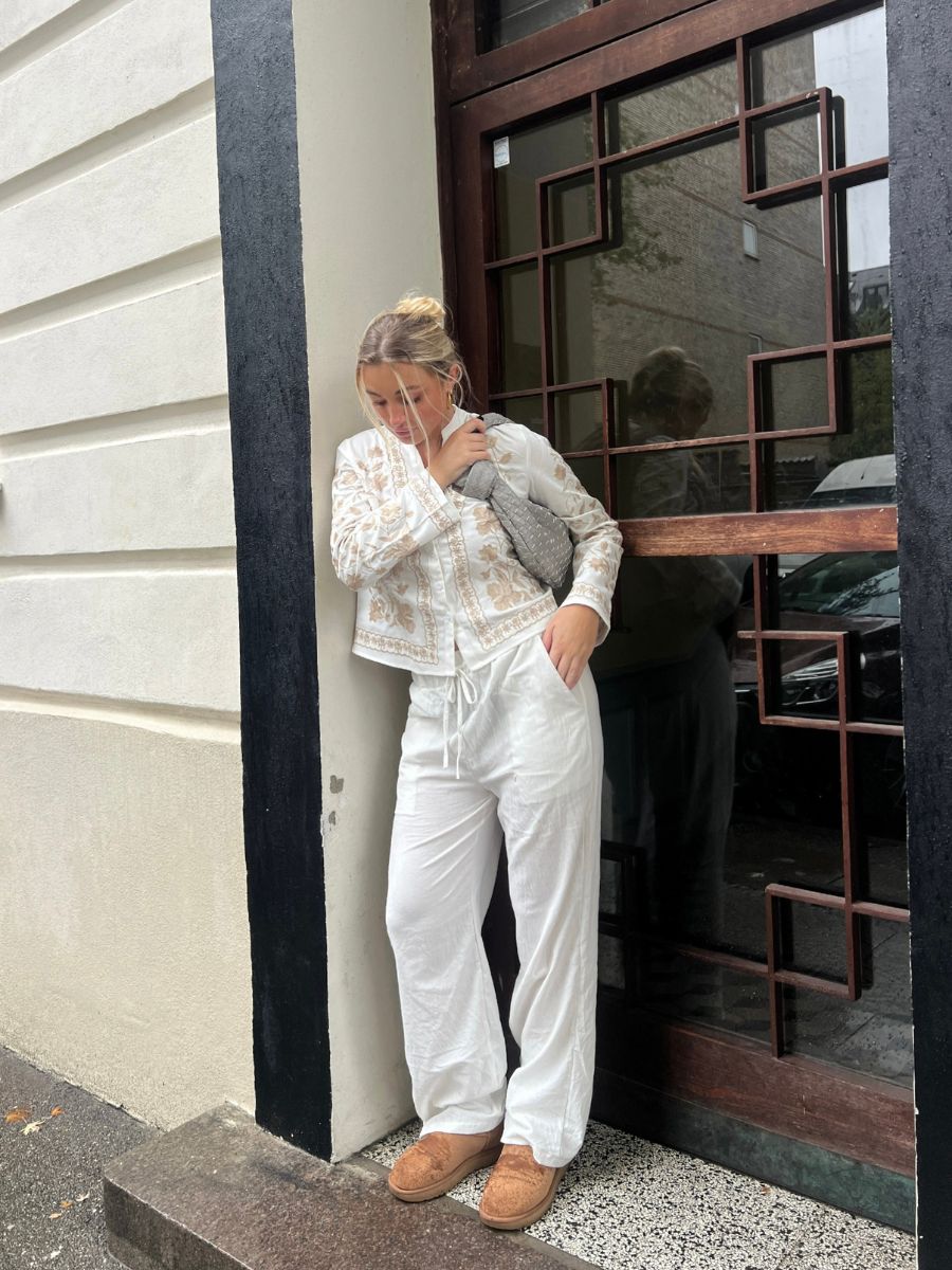 Charlotte linen pants - White