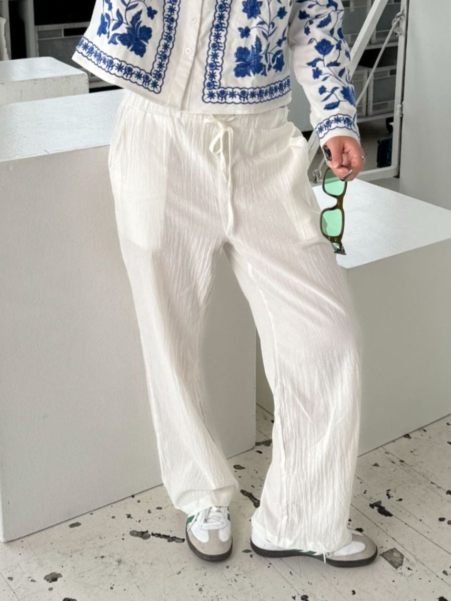 Charlotte linen pants - White