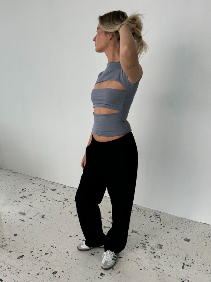 Charlotte linen pants - Black