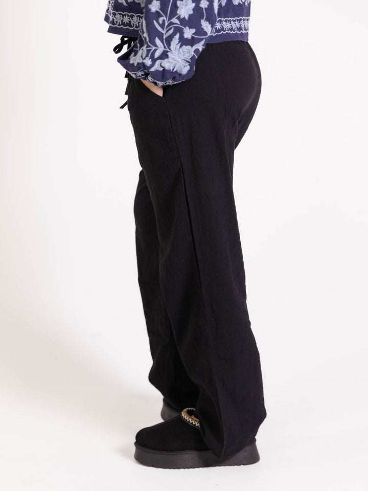 Charlotte linen pants - Black