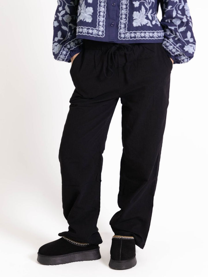 Charlotte linen pants - Black