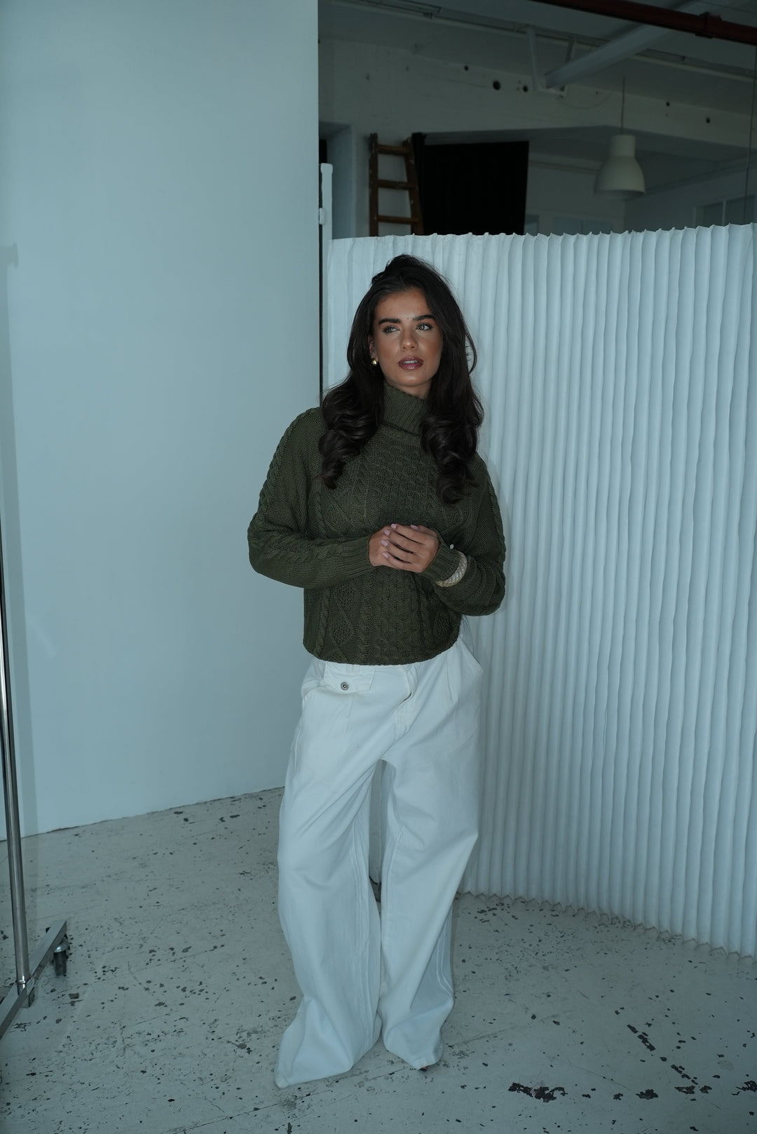 Elvira turtleneck sweater - Dark green