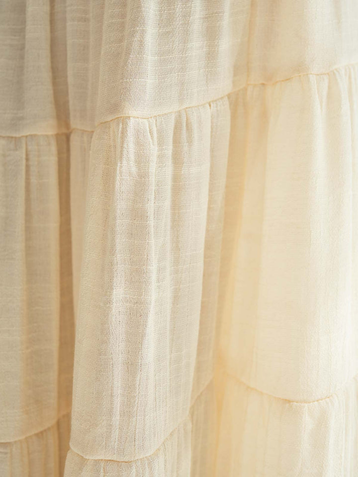 Emilia layer maxi skirt - Light yellow
