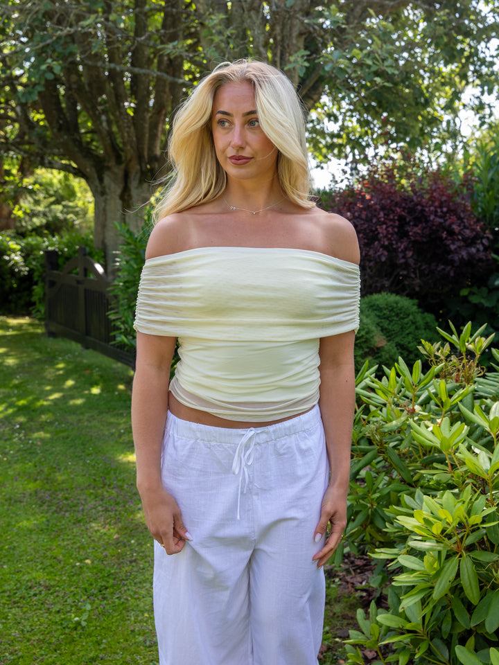 Vira mesh top - Light yellow