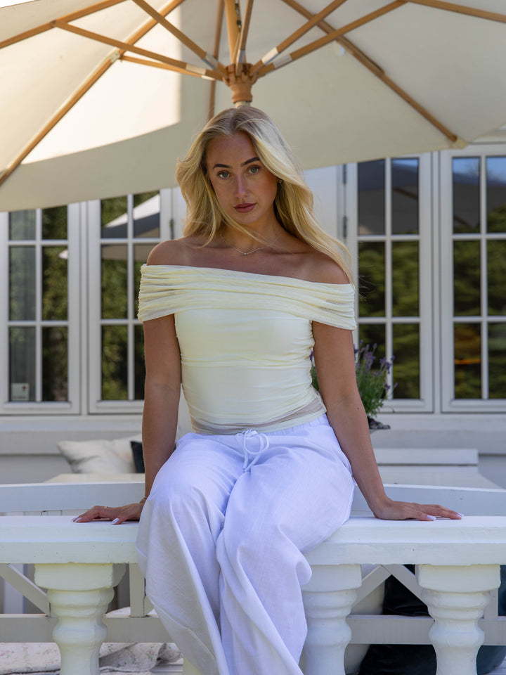 Vira mesh top - Light yellow