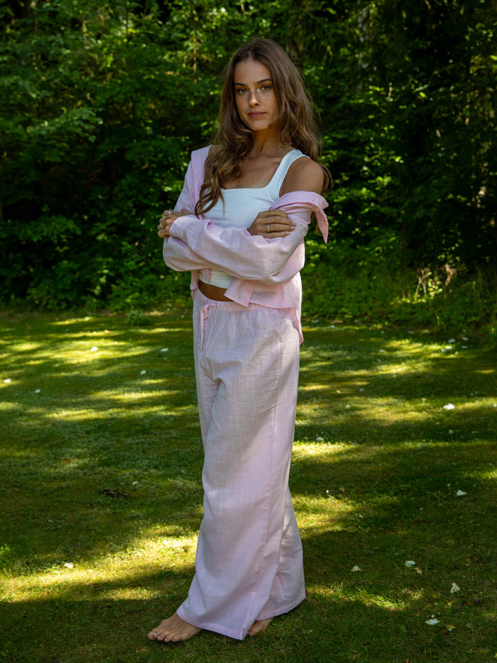 Elva linen pants - Pink