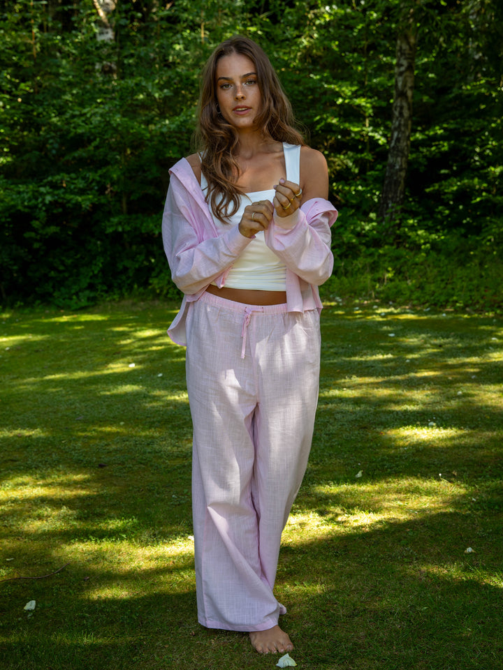 Elva linen shirt - Pink