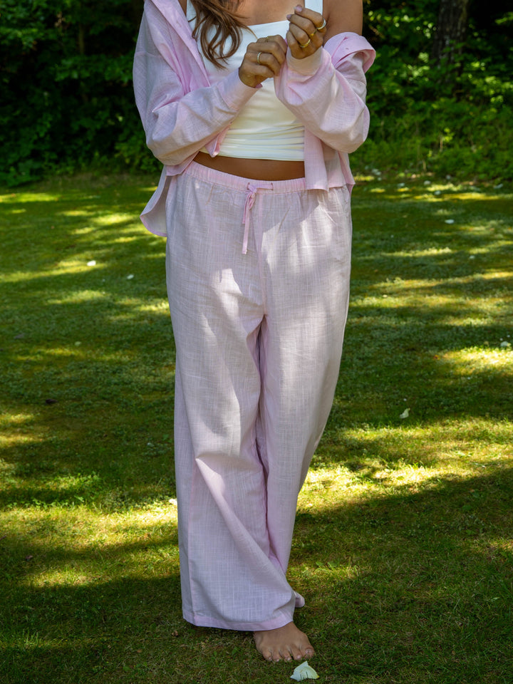 Elva linen pants - Pink
