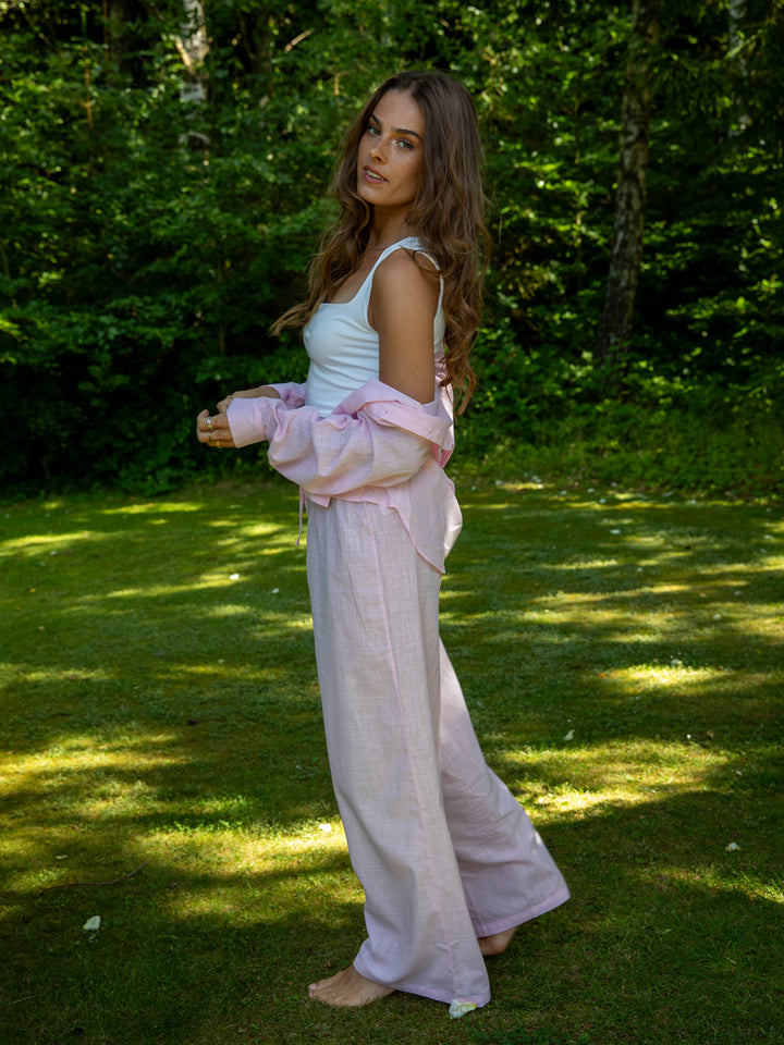 Elva linen pants - Pink