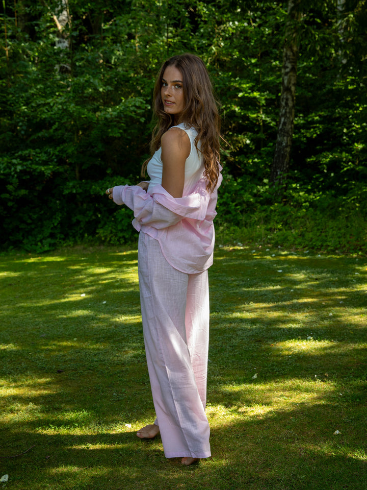 Elva linen pants - Pink