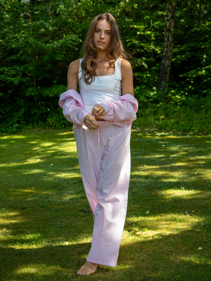 Elva linen pants - Pink