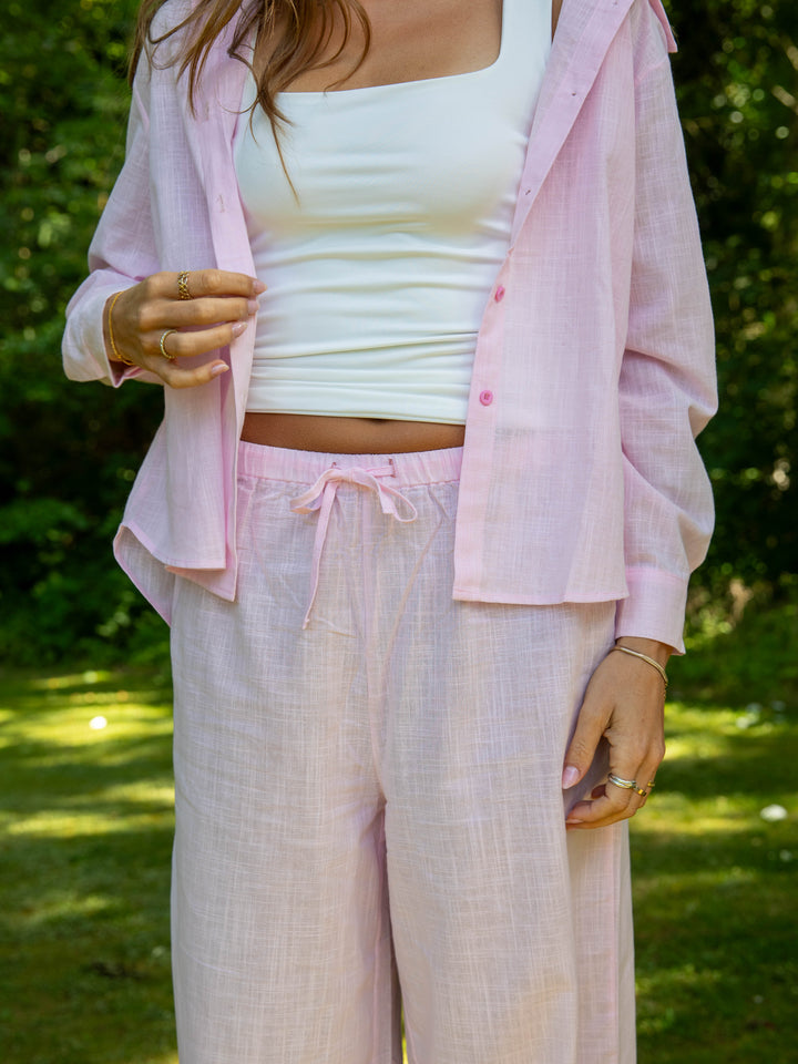 Elva linen shirt - Pink