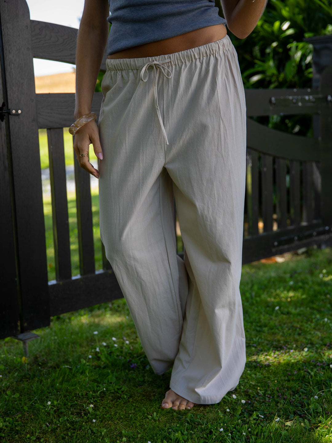 Elva linen pants - Beige