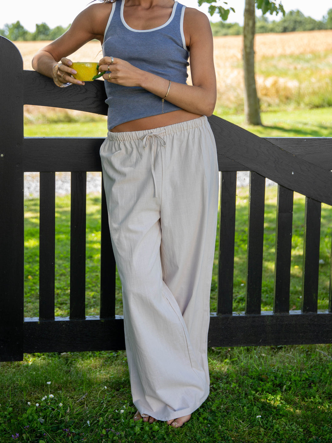 Elva linen pants - Beige