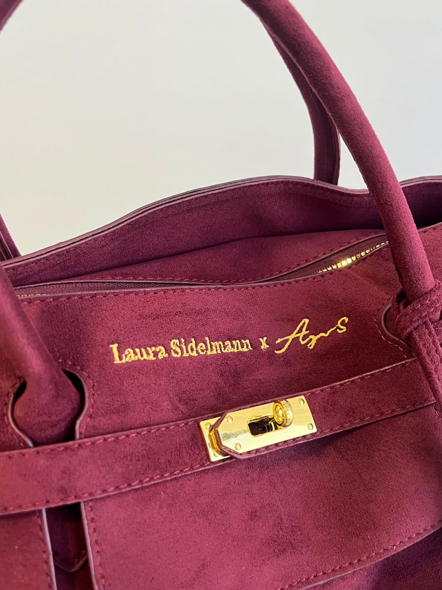 Elina suede bag - Wine red