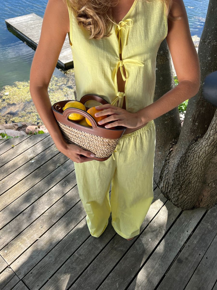 Elva linen pants - Light yellow