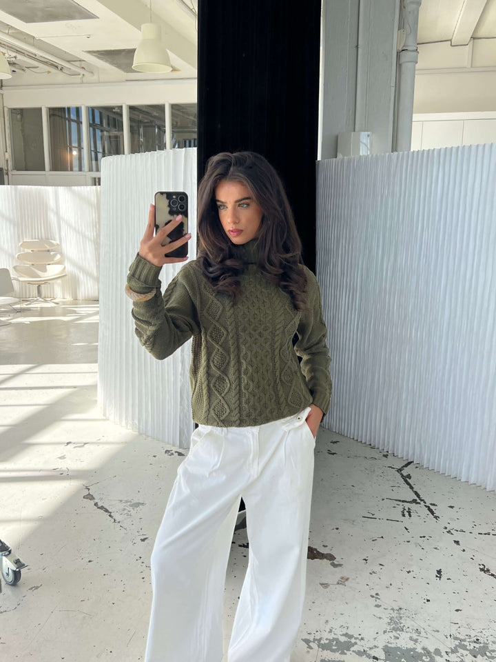 Elvira turtleneck sweater - Dark green