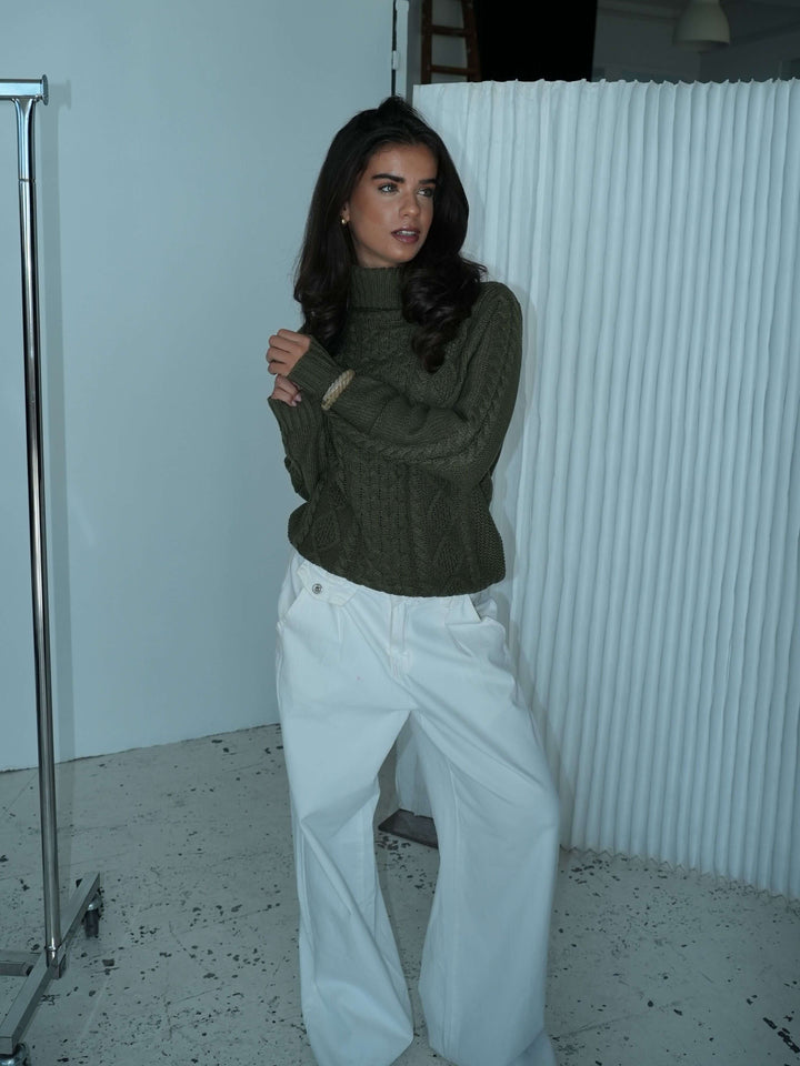 Elvira turtleneck sweater - Dark green