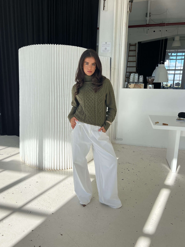 Elvira turtleneck sweater - Dark green