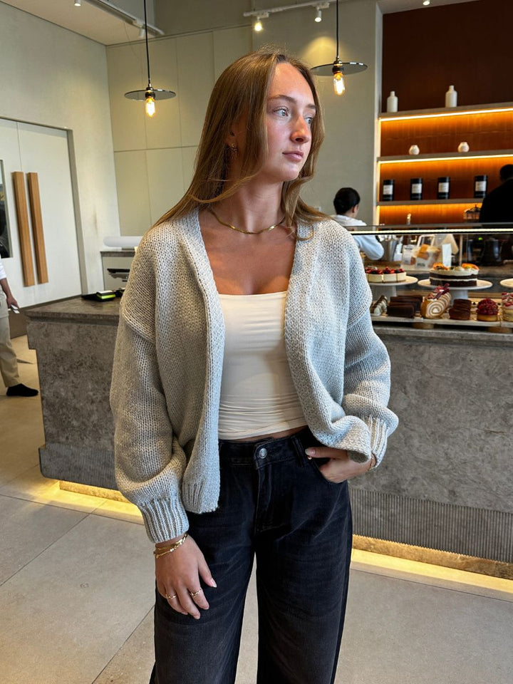 Emery knitted cardigan - Light grey