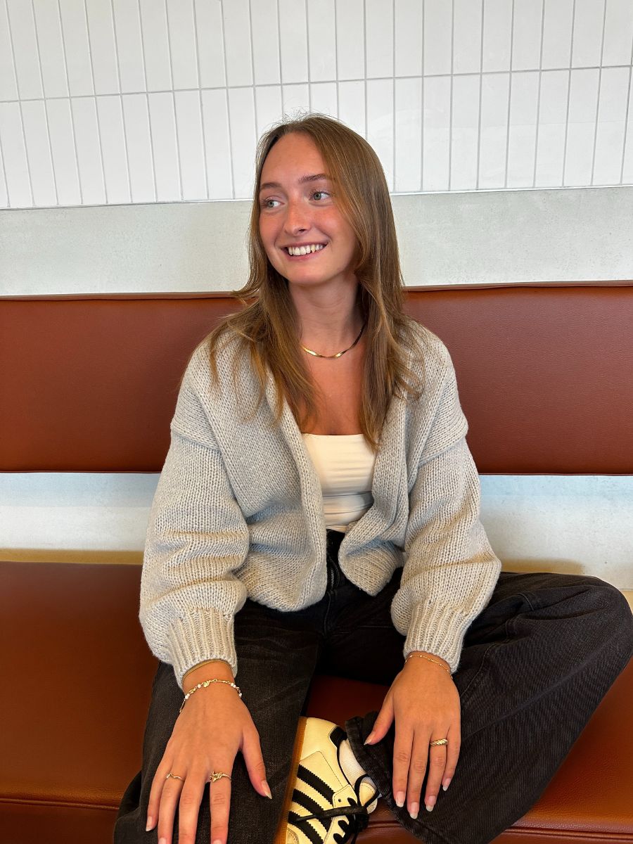 Emery knitted cardigan - Light grey