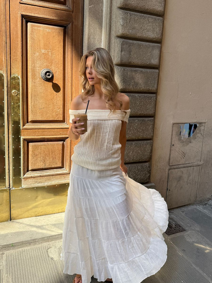 Emilia maxi skirt - White