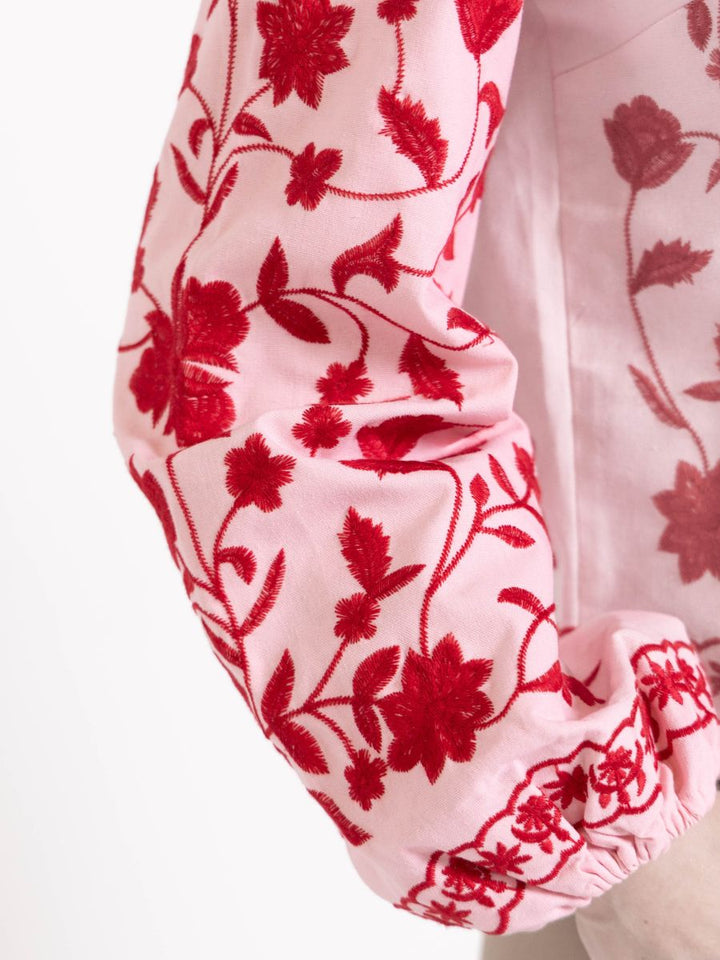 Emma balloon sleeve shirt - Pink