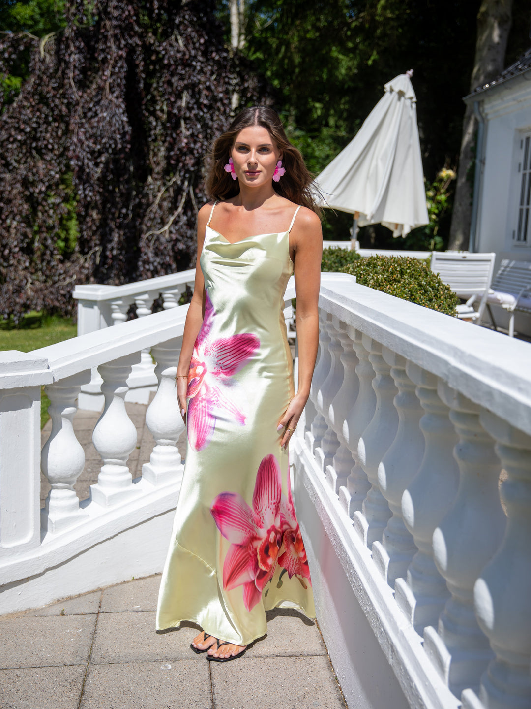Lila maxi flora dress - Light yellow