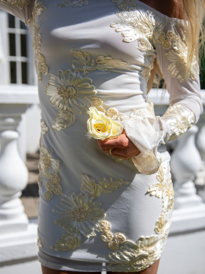 Aria mini mesh dress - Light yellow