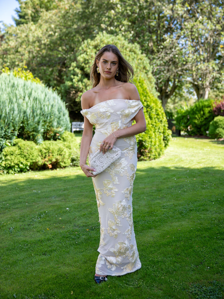 Kivo maxi mesh dress - Light yellow