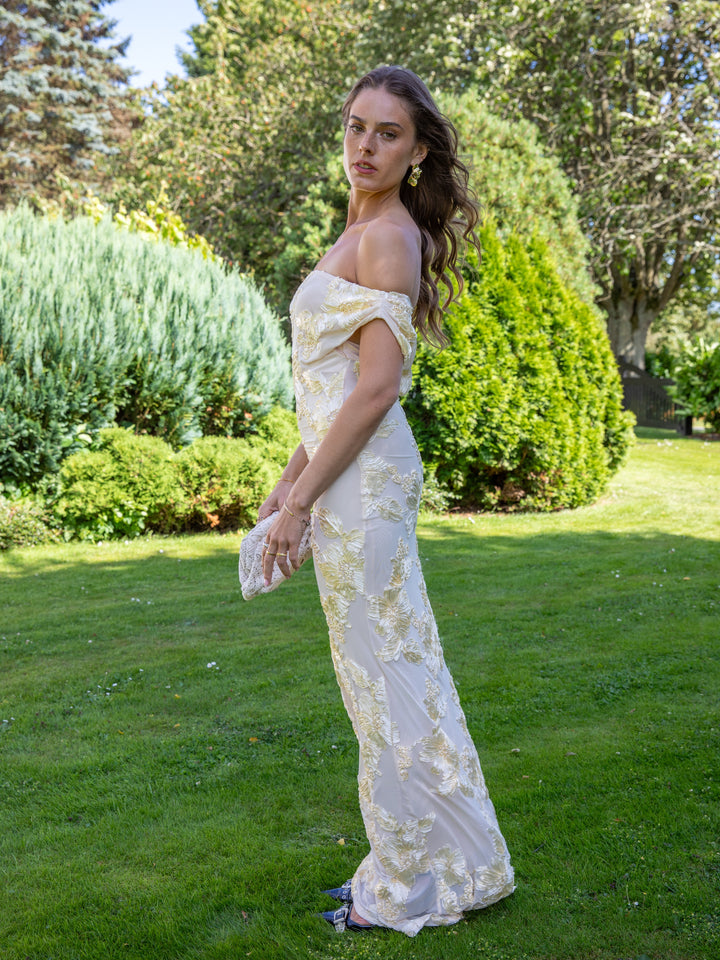 Kivo maxi mesh dress - Light yellow