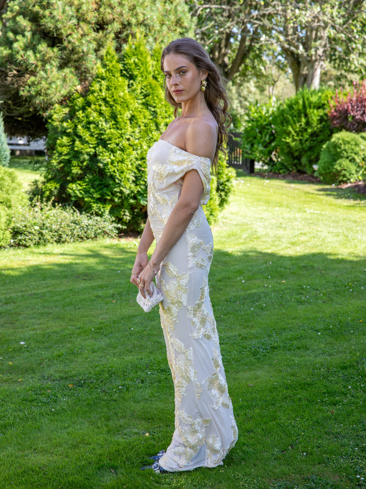 Kivo maxi mesh dress - Light yellow