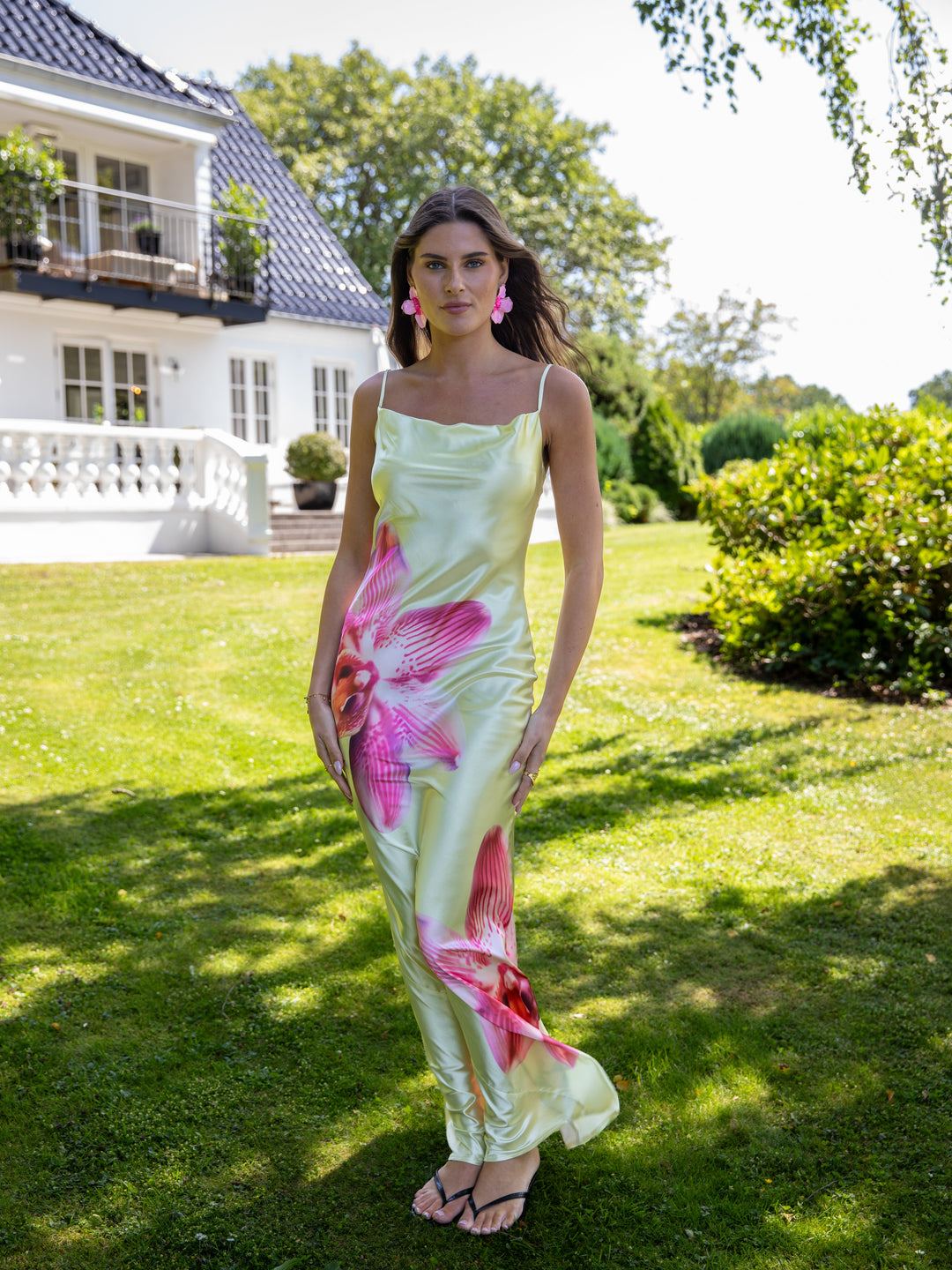 Lila maxi flora dress - Light yellow