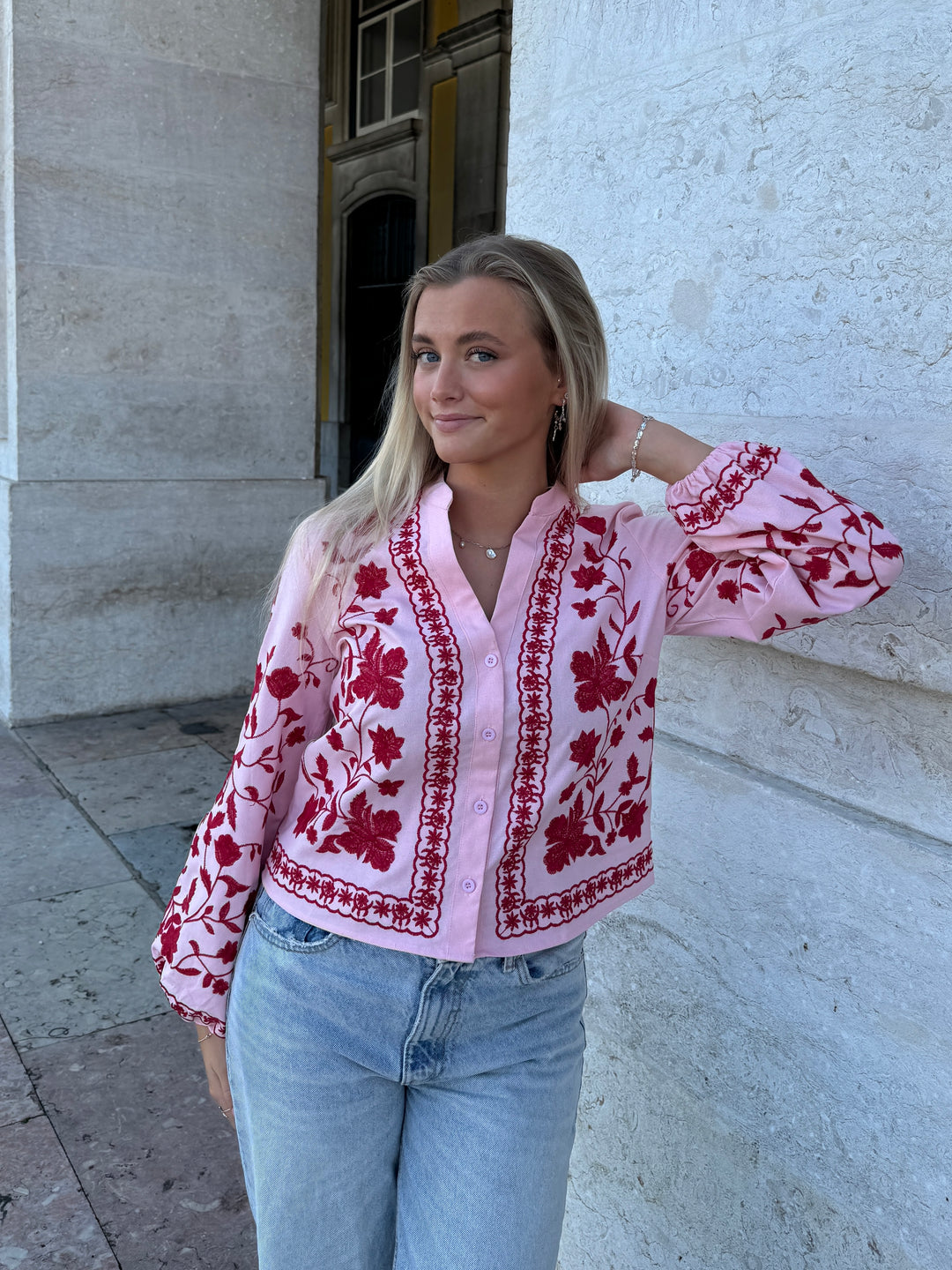 Emma ballon sleeve shirt - Pink