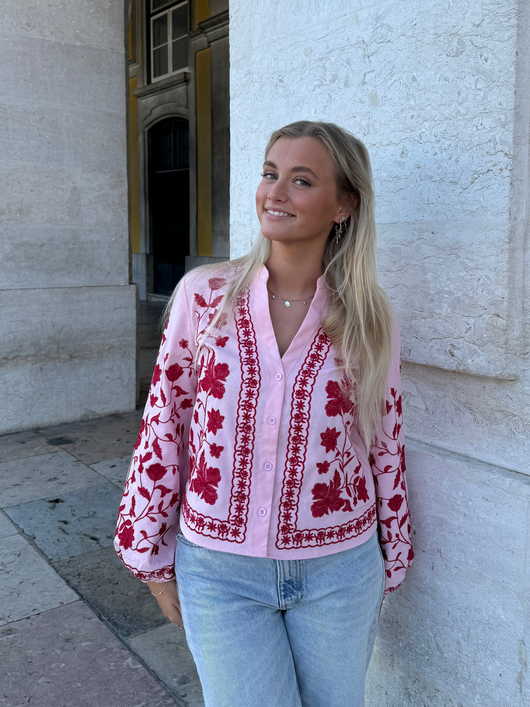 Emma ballon sleeve shirt - Pink