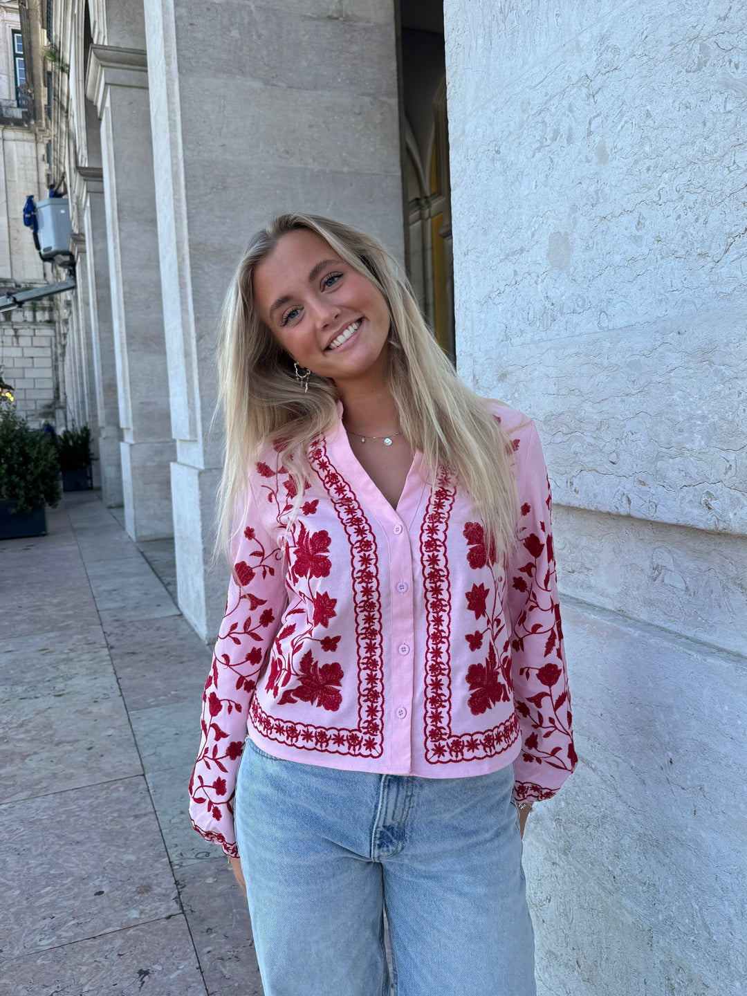 Emma ballon sleeve shirt - Pink