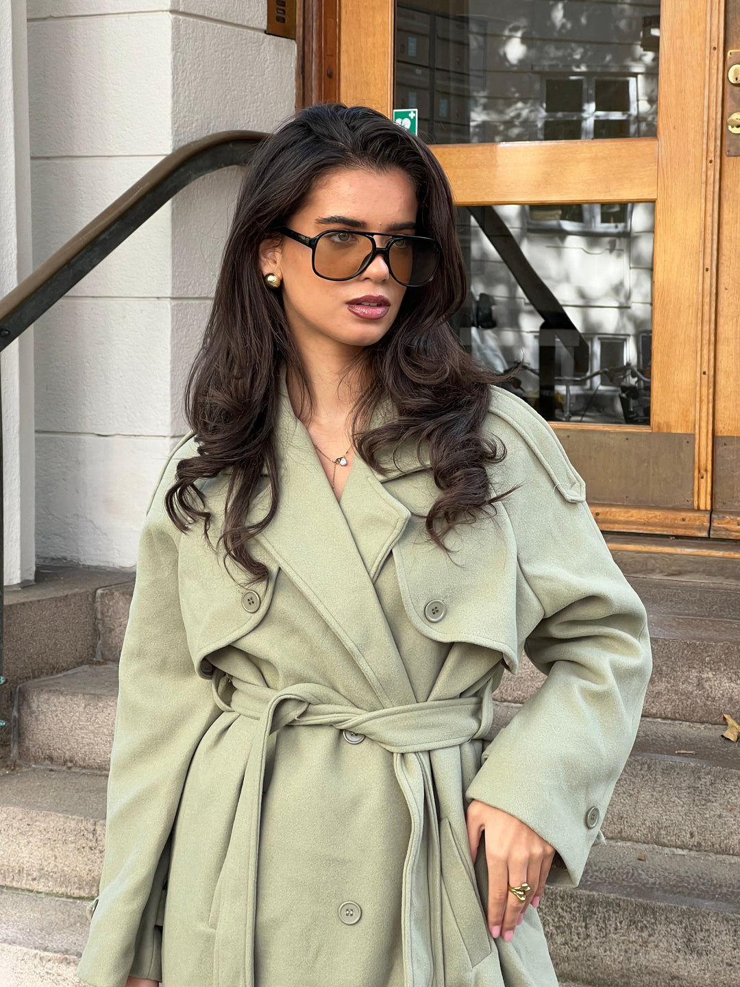 Mynte maxi coat - Lime green
