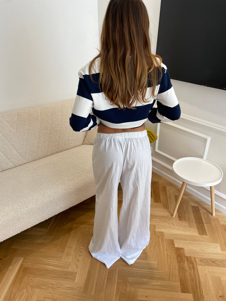 Elva linen pants - Ivory